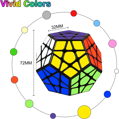 Zauberwürfel Megaminx, Megaminx Cube 3x3 Speed Cube Magischer Würfel Dodekaeder, - Bild 2 von 7