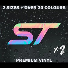 2 ST Ford RS Vinyl Car Sticker Decal Neon Gloss Matt Glitter Holographic