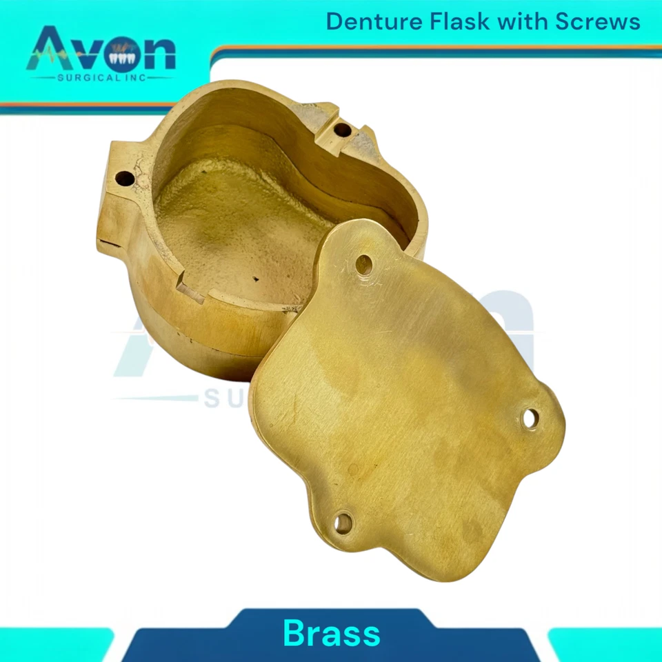 Frasco dentário com parafusos - Latão - Superior ou inferior - Ejetor dental (1 frasco) - Imagem 2 de 4