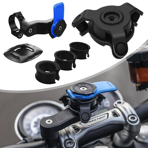 360° obrotowy rower motocykl uchwyt na telefon niebieski czarny + amortyzator - Zdjęcie 5 z 21