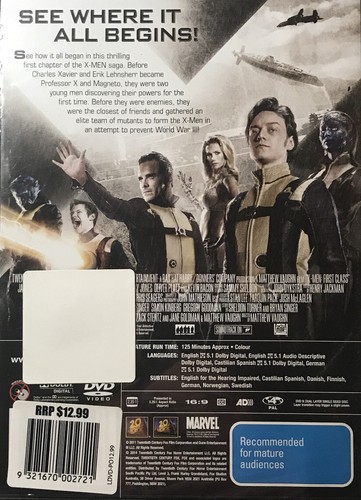 X-Men: First Class DVD Region 4 (New and Sealed) Marvel Movie - Bild 2 von 2