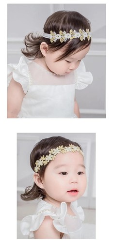 Adorable Baby Girls Crown Headband Elastic Flower Decor for Parties & Photos - Picture 8 of 29