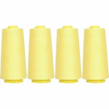 4 BIG CONES LEMON SERGER SEWING THREAD 2750 YD TEX 27 40S/2-THREADART