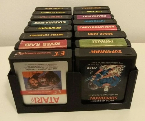 Atari 2600 or 400/800 Game Storage (Holds 16 or 24 Carts) Rack/Stand/Tray/Box