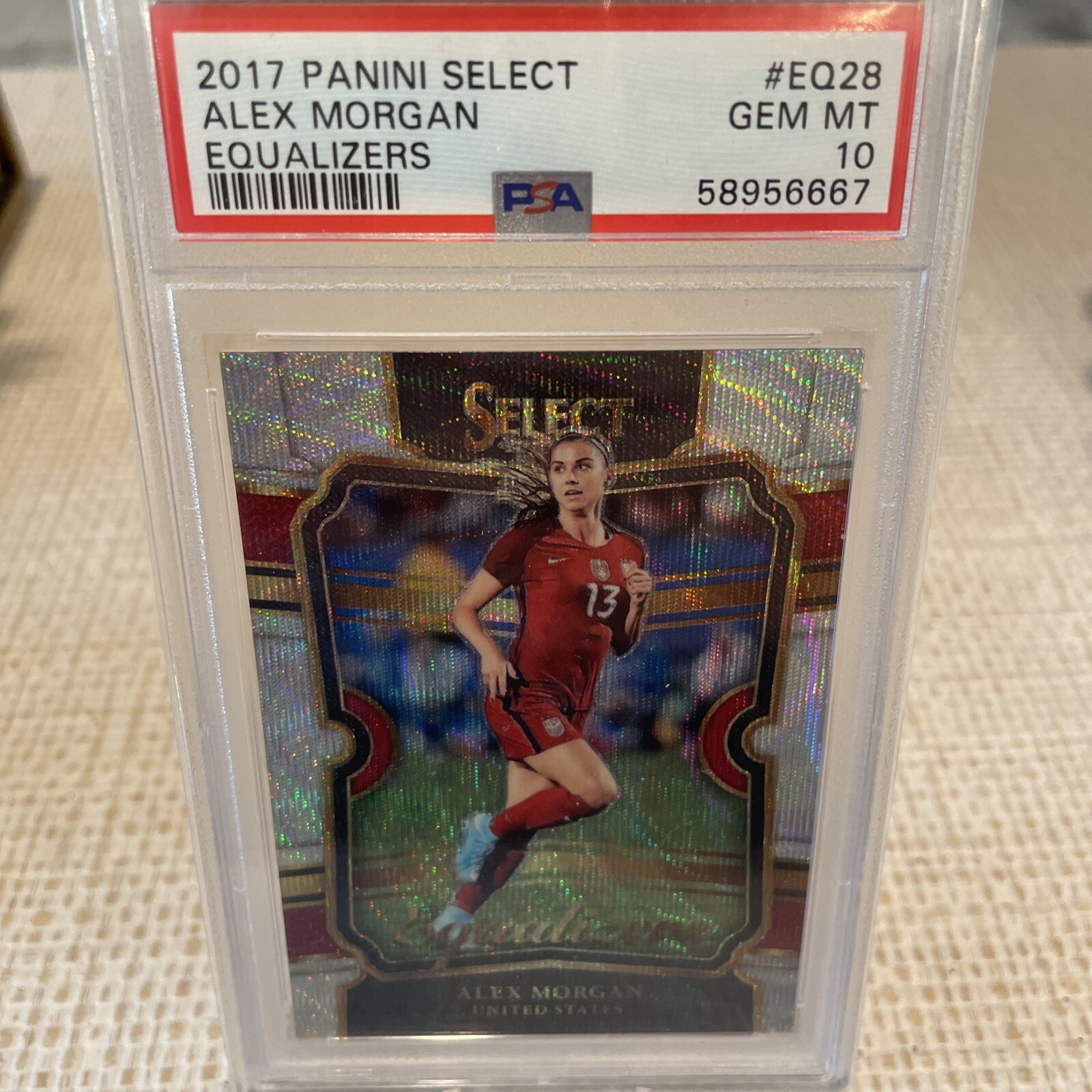 2017 Panini Select Alex Morgan Equalizers EQ28 PSA 10 🔥 💎 ROOKIE