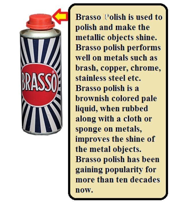 Brasso Metal Polish Brass Copper Stainless Steel Liquid Cleaner Statue