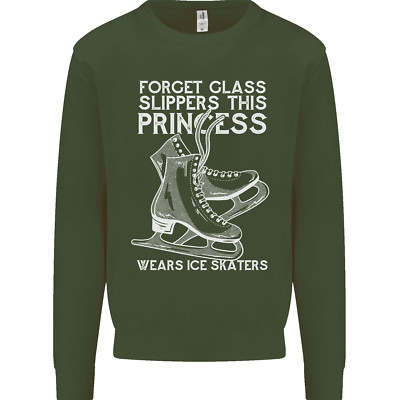 Lustig Diese Prinzessin trägt Schlittschuhe Skater Kinder Sweatshirt Pullover