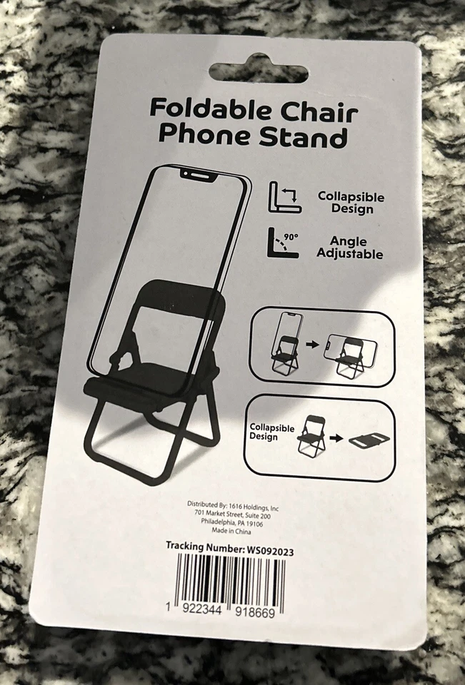 Foldable Chair Cell Phone Stand Adjustable Desk Stand Portable Collapsible - Image 2 of 2