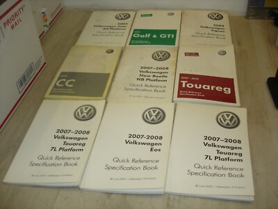 9   Volkswagen mixed lot  Quick Reference Specification Books manuals used #5