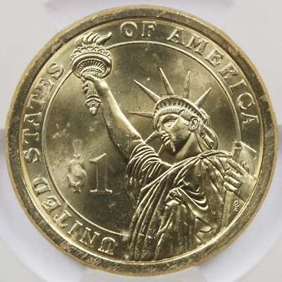 2007 $1 George Washington Missing Edge Lettering ICG Mint