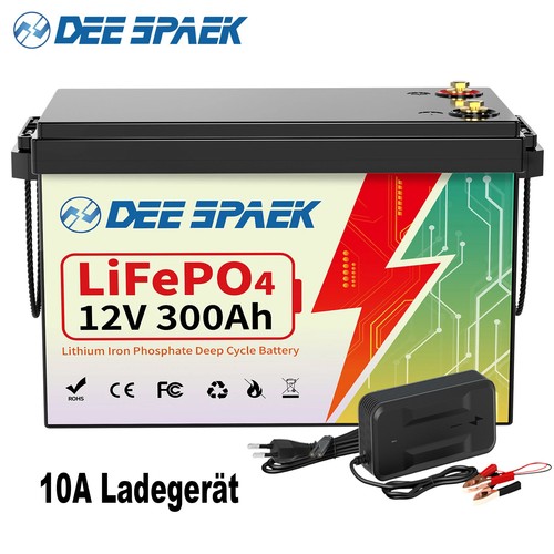 Batería de litio 12V 300Ah LiFePO4 3,8kW batería 200A BMS Solar RV + 10A cargador - Imagen 23 de 23