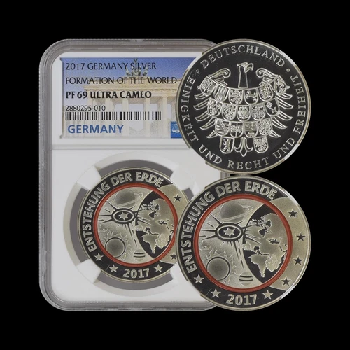 GERMANY. 2017, Medal, Silver - NGC PF69 - Top Pop 🥇 Planet Earth, Formation