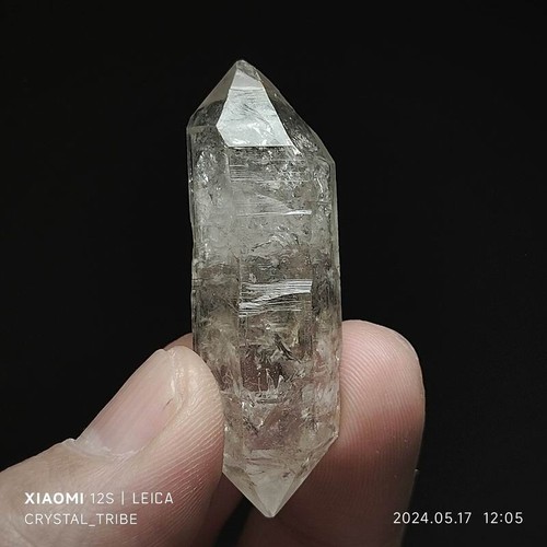 18g Natural Clear Skeletal Crystal Quartz Double Terminating Healing 4572 - Picture 5 of 18