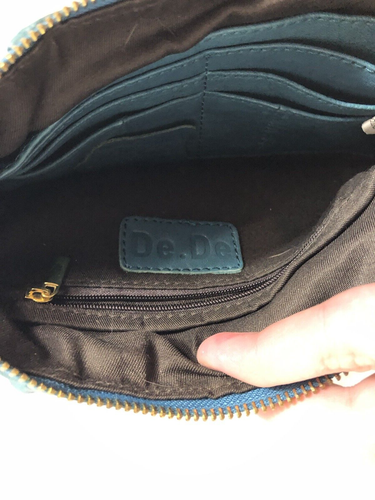 Bolso bandolera pequeño De.De verde azulado - Imagen 4 de 6