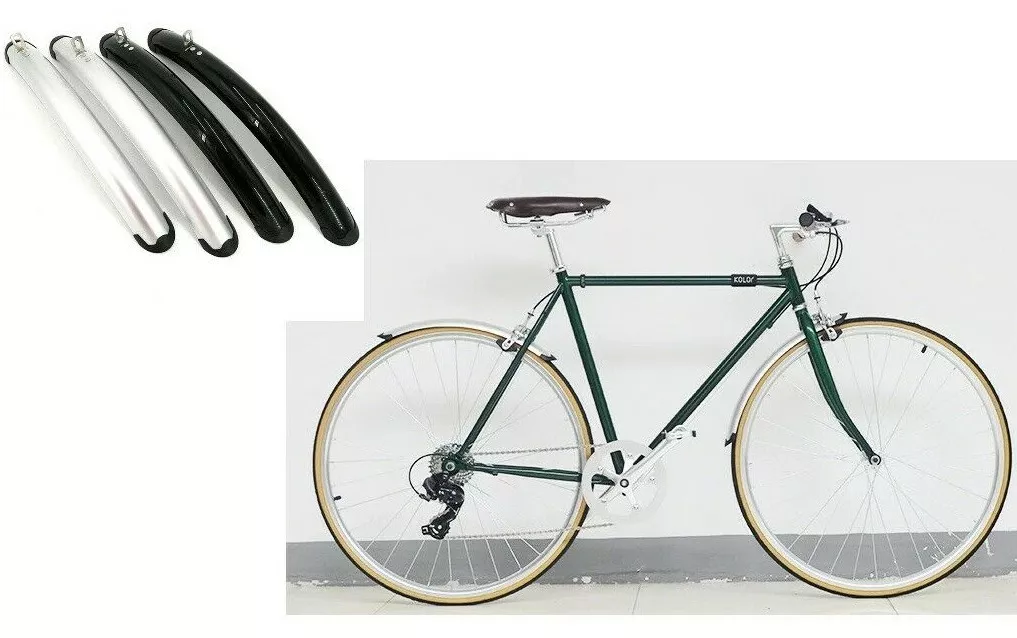 Bicycle Front Rear Fenders 700C Aluminum Plastic Retro Fixed Gear
