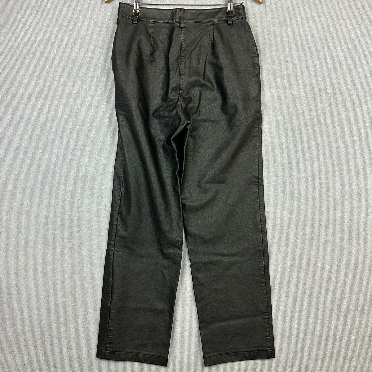 Glassons Pants Womens 10 W28xL29 Black Faux Leather Straight Leg