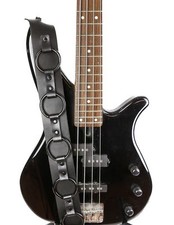 2 1/4" Wide Large Black Ring Strap Bondage Style Goth Classic Guitar Strap
