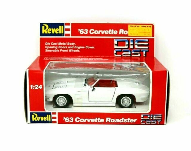 Revell 1963 Chevy Corvette Roadster Convertible White 8619 Die Cast 19 5 For Sale Online Ebay