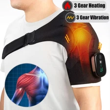 Electric Heated Shoulder Brace Massager Rotator Cuff Support Compression Wrap US