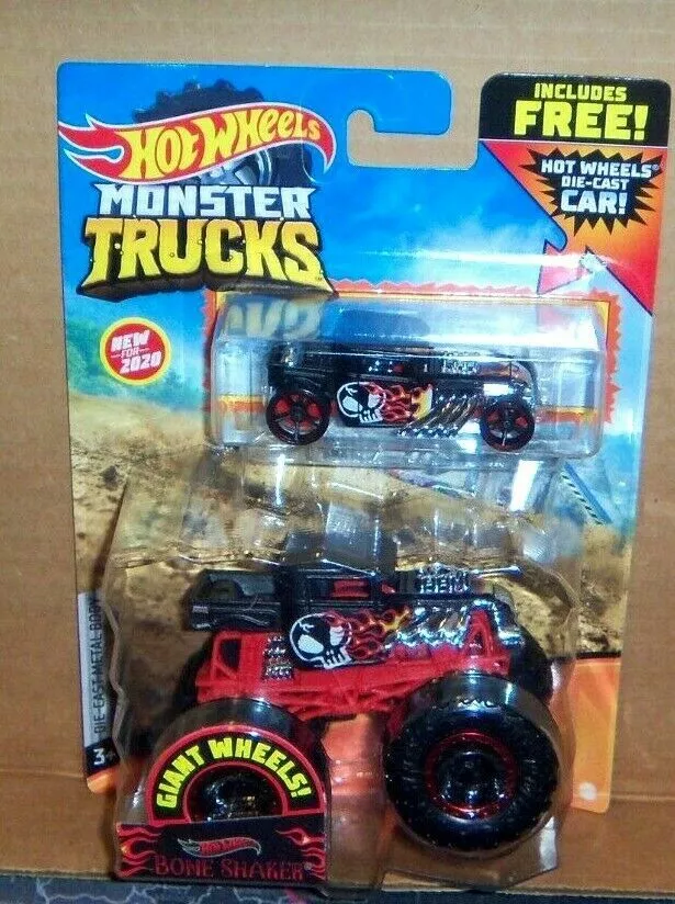 Hot Wheels Monster Trucks BONE SHAKER 1:64 Scale Vehicle - The Toy