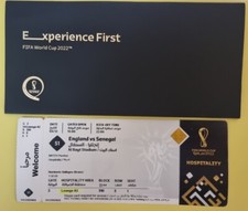 Match 51 England Senegal 2022 World Cup Hospitality Ticket Stub Team Names Mint