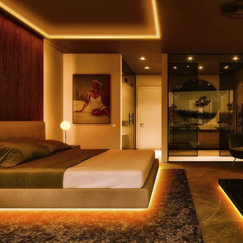 16.4ft COB LED Light 12/24V 384/528 LED/M IP20 Light Strips for Room Cuttable - Picture 4 of 55
