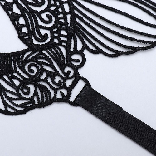 Half Face Gothic Party Masks Blindfold Masks Lace Masquerade Fancy Dress - Picture 12 of 27