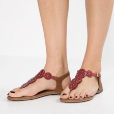 S Oliver Toe Post Sandals Red Womens Size EU 40 REF DHW