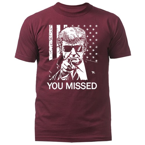 Camiseta política Donald Trump 2024 Rally Shooting You Missed Middle Finger MAGA - Imagen 7 de 12