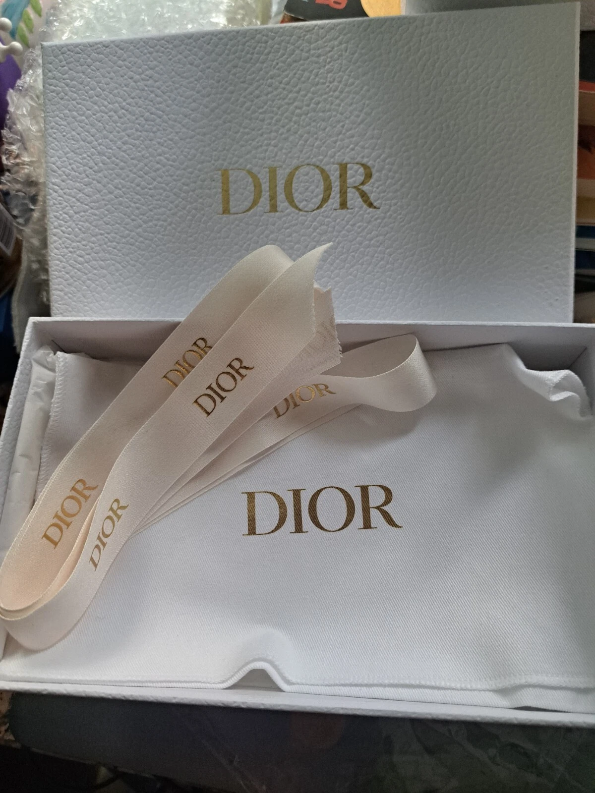 Portefeuille Dior vide authentique avec poche
