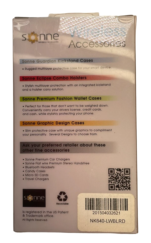 Sonne Premium Folio бумажник чехол для Nokia Lumia 640, красный/синий - Изображение 2 из 4