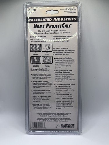 New Calculated Industries Home ProjectCalc 8510 DIY Calculator – Sealed in Pack - Picture 3 of 3