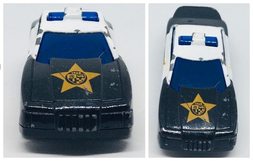 *AS IS* 4 VTG Police Cars Lot Hot Wheels Maisto Interceptor Shows Wear Read Desc - Picture 4 of 16