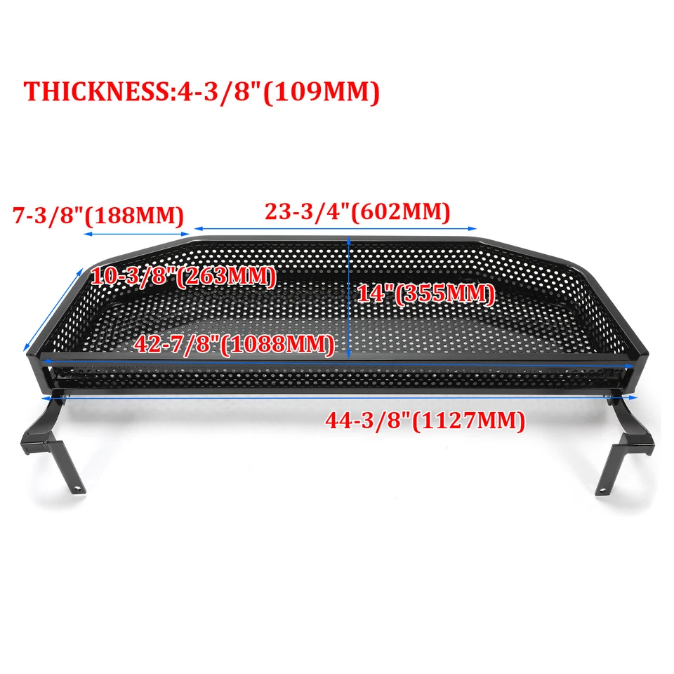 For 2008+ EZGO RXV Golf Cart Front Clay Basket Storage Cargo W/ Mounting Bracket Foto 2 de 4