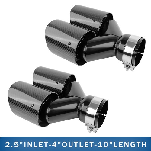 For Aston Martin Vantage 2.5''/3" to 4'' Rear Dual Exhaust Pipe Tail Muffler Tip - Picture 2 of 18