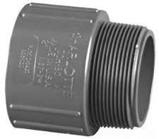 CHARLOTTE PVC081090800 3/4" Slip x Male Schedule 80 PVC Adapter