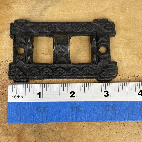 Vintage Cast Iron Sconce Wall Bracket ONLY Black Mount Fixture Holder - Picture 6 of 9