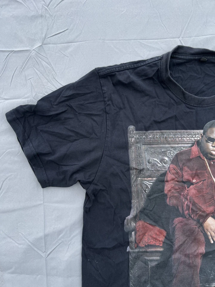 Camiseta R13 Azul Marino Algodón Biggie Throne Curtis Estampada Manga Corta M Foto 3 de 4