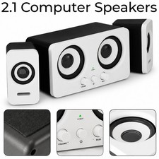 USB 2.1 Computer Speakers with Subwoofer 3.5mm/USB Input Wired Computer Speakers