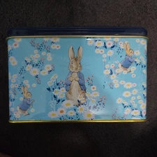 New English Teas Daisies Peter Rabbit Tea Tin with 40 English Breakfast Teabags