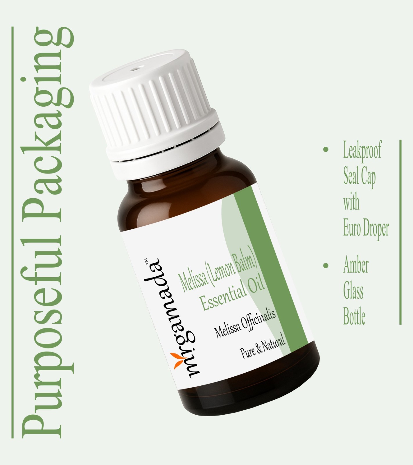 Melissa (Lemon Balm) Essential Oil Pure Natural Melissa officinalis by MRGAMADA