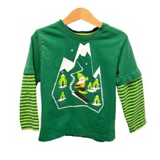 Hanna Andersson Green Long Sleeve Skiing Gnome Christmas Winter 110 US 5