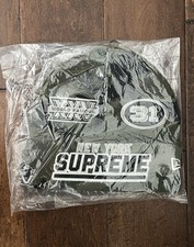 Supreme FW25 New Era Embroidered Logo Football Beanie Camo One Size New IN HAND