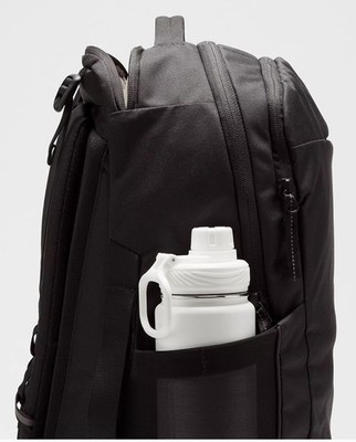 Lululemon Triple-Zip Tech Canvas, 28L Backpack In Black / Tan