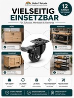 MöBelrollen 360° Lenkrollen Transportrollen Mit Bremse Und Schrauben