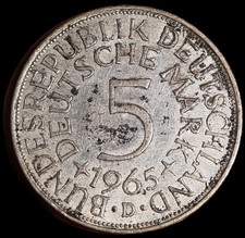 5 Mark Allemand 1965 En Argent