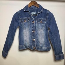 Gap Girls Blue Denim Jacket With Button Up Front and Pockets Size XL 100 Cotton