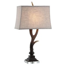 JONATHAN Y Lighting JYL6306 Antler 30" Tall LED Animal Table Lamp - Brown