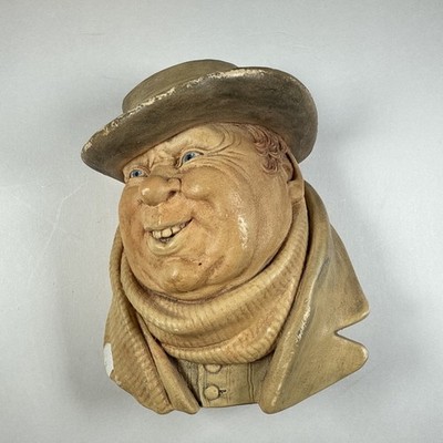 Vintage 1960 s Bossons Tony Weller (Dickens) Hand Painted Chalkware Head Art