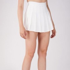 Forever 21 Bright Pleated White Skirt